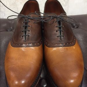 Allen Edmonds Shelton Calfskin Saddle Shoes Sz 10